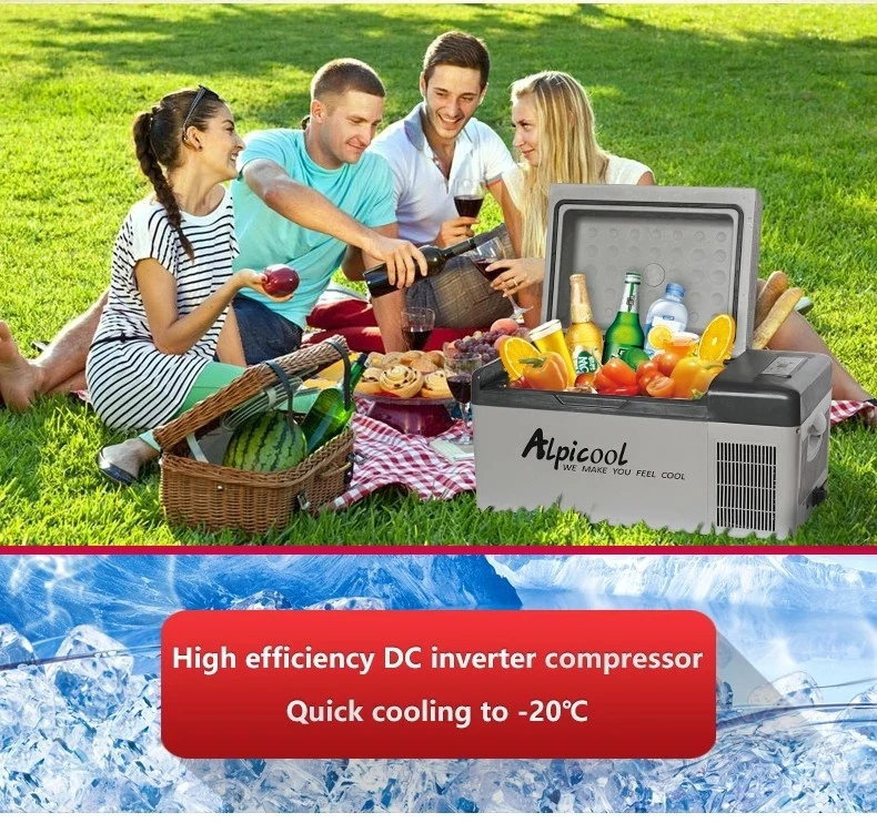 DC 12V 24V AC 220V цифровой дисплей с приложением компрессор автомобильный холодильник
