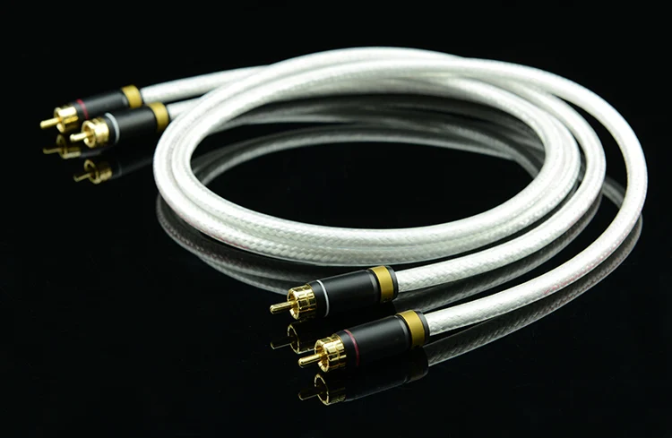 MPS аудиокабель высококачественный 2 RCA к 6N OFC Hi Fi 99.99997% 5U позолоченный кабель для