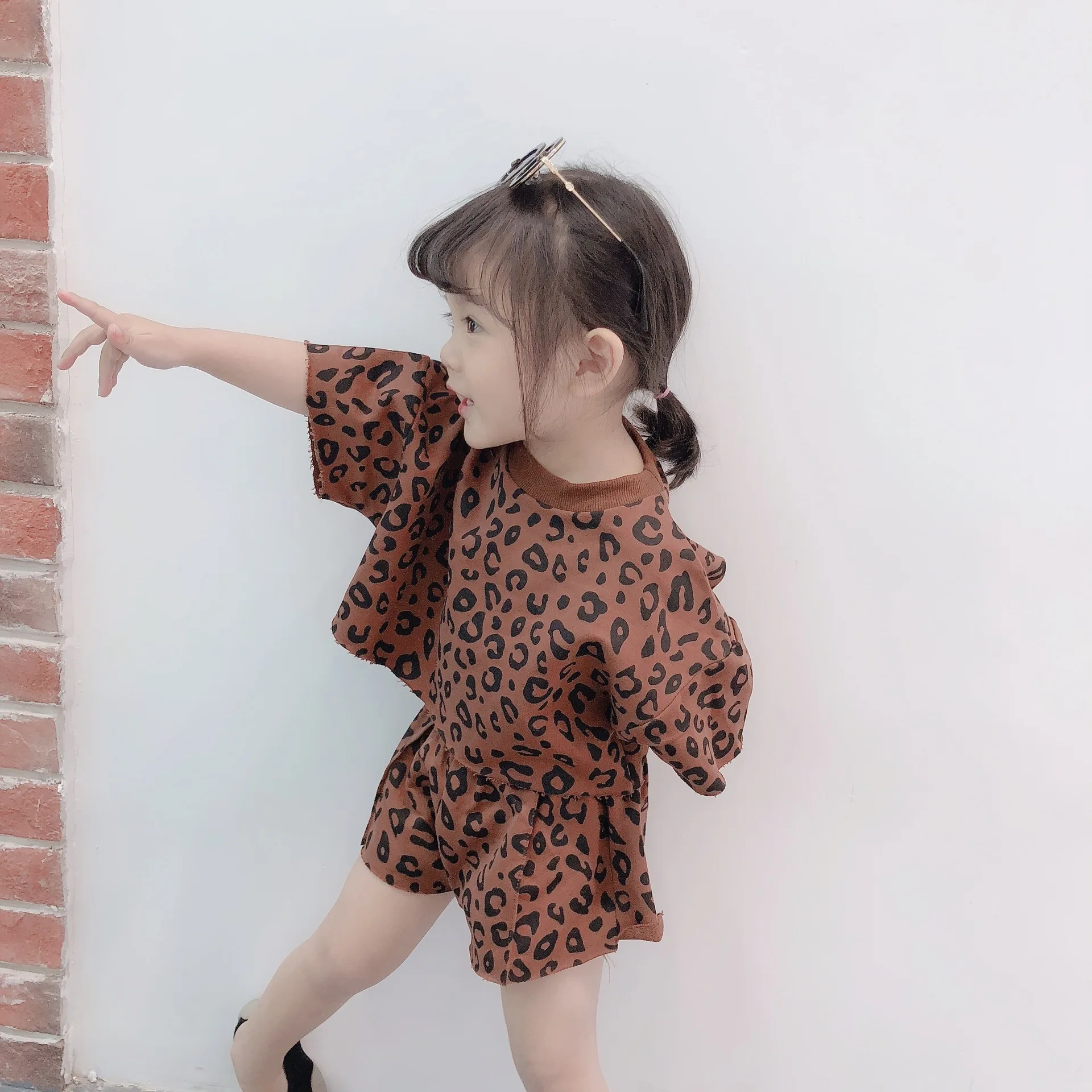

New 2019 Summer Kids Set Girl Two-Piece Children Summer Girls T-Shirt Shorts Baby Clothes