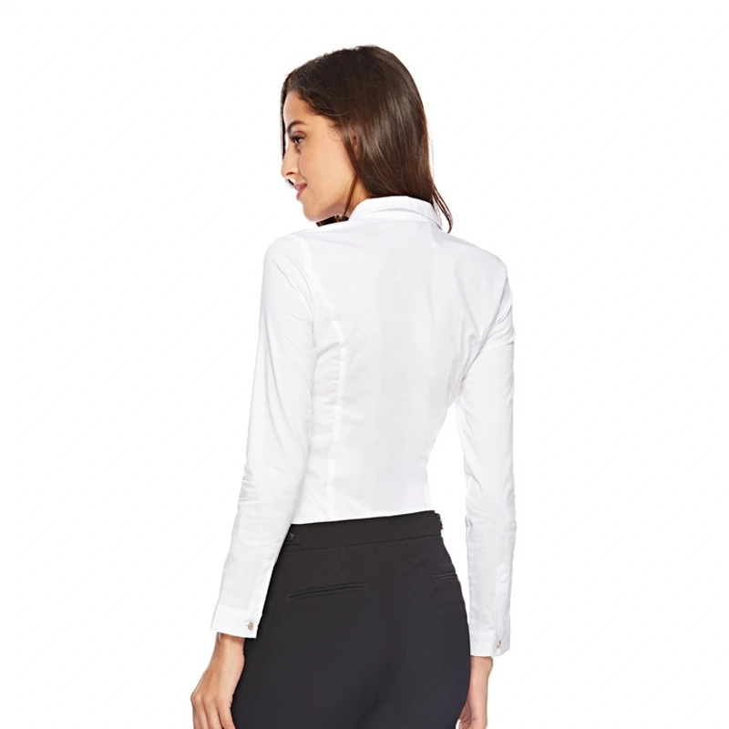 Блузка-комбидресс женские блузки белые блузки боди Blusa Топы Рубашки повседневные с длинным рукавом Дамская офисная весенняя одежда