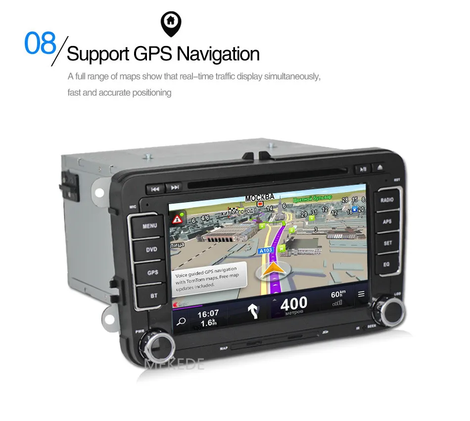 Top 7 inch Android 7.1 2din Car GPS navigation Player for VW Caddy EOS Golf Jetta Passat tiguan polo golf 5 with DVD BT radio stereo 23