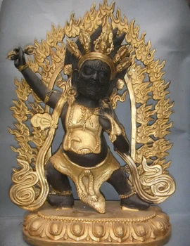 

USPS to USA S2557 20"Tibet Tietan Bronze Gilt Vajrapani Secret King Chana Dorje Buddha Statue