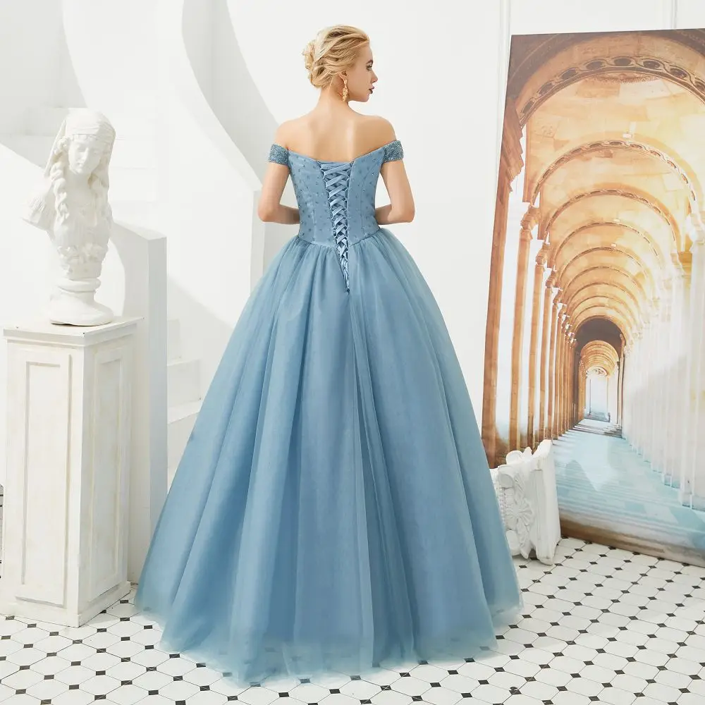Beauty Emily Blue Beads элегантное вечернее платье, длинное, вырез лодочкой, без рукавов, длина до пола, вечернее платье для выпускного вечера, вечерние платья