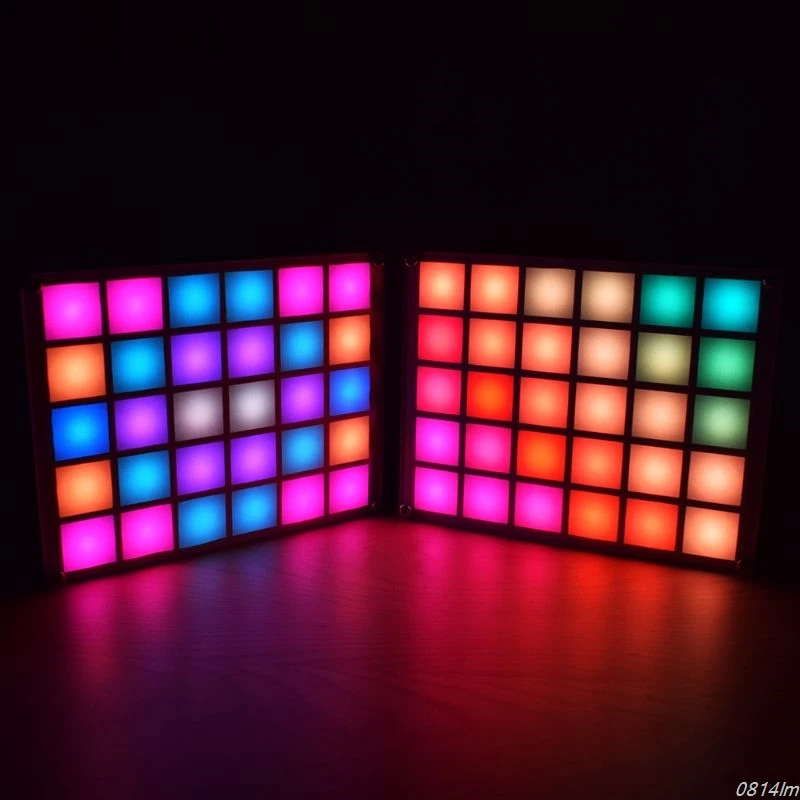 Многофункциональный светодиодный Прохладный музыкальный спектра красочная палитра часы DIY Электронный комплект