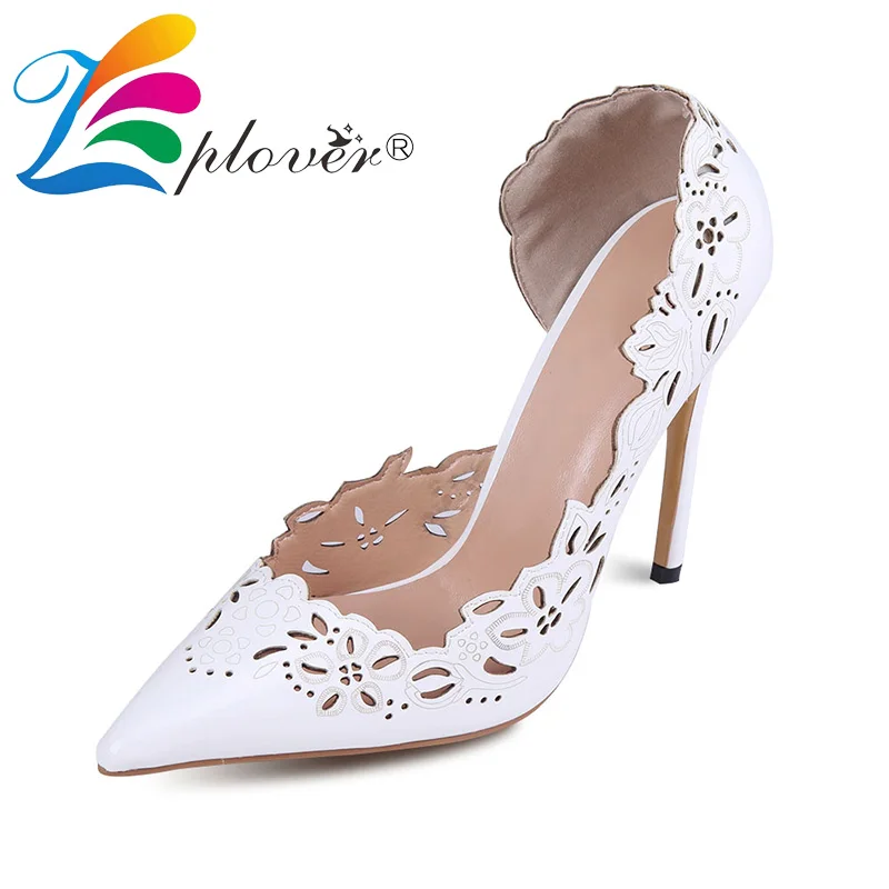 

Plus Size Women Pumps White Sexy High Heels Shoes Woman Wedding Shoes Pointed Toe High Heel Pumps Women Shoes Zapatos Mujer