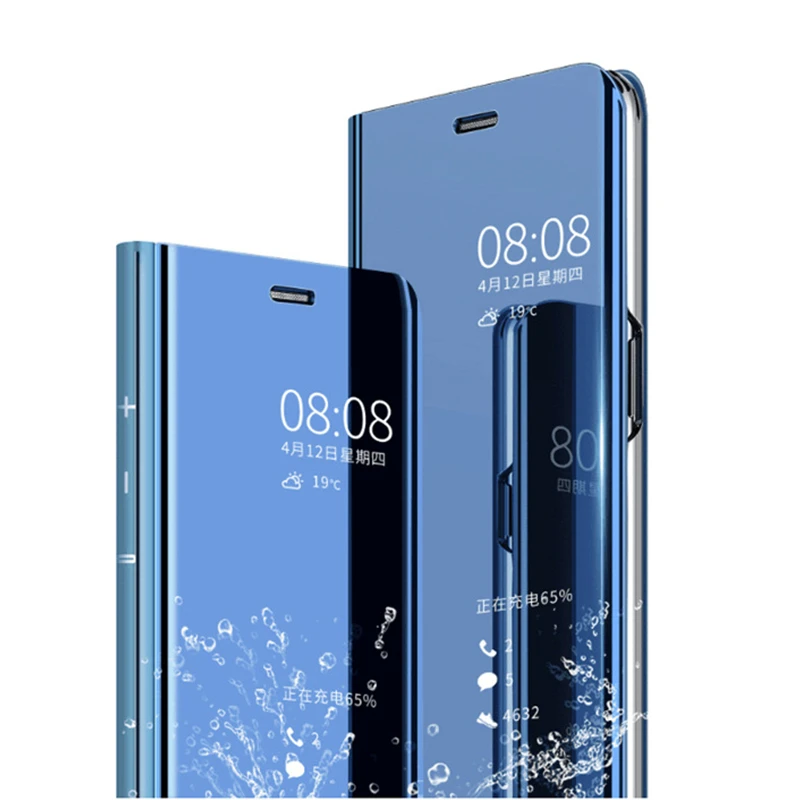 Умный зеркальный флип чехол для Xiaomi Redmi Note 9 8 7 Pro 8T 9A 9C 8A K20 K30 Ultra 7A 6 5 4X кожаный