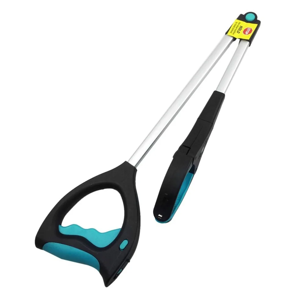 Metal Garbage Clip pickup device sanitation tools rubbish foldable Clamp Suction Cup Claw Hand Plier With LED light | Инструменты