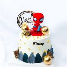 spiderman birthday cake topper children gift kids baby boy toys decoration birthday cake decorating supplies cupcake toppers