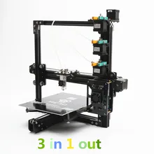 HE3D новое обновление EI3 трехцветный DIY 3D принтер наборы, 3 в 1 экструдер, большой размер печати 200*280*200 мм