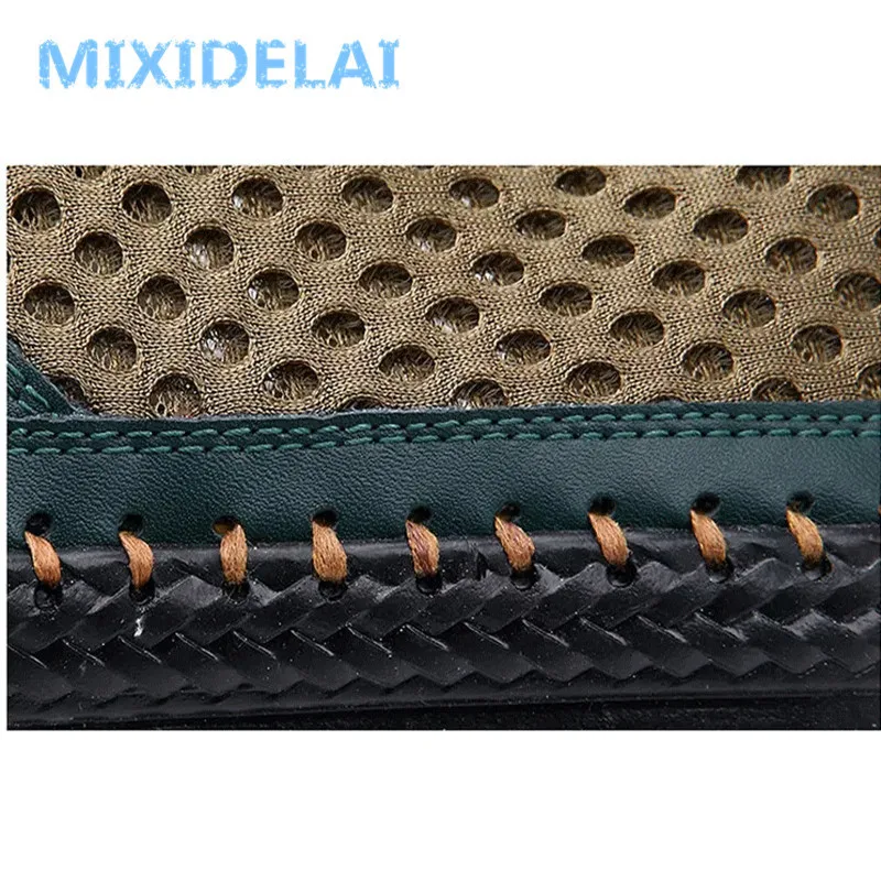 Summer Breathable Mesh Men Casual Shoes Comfortable Handmade Men Lace-Up Loafers 38-48 casual shoes casual loafers