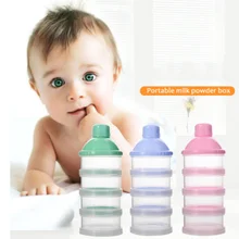 Портативный дозатор молочного порошка, контейнер для хранения еды, кормушка для малышей, четыре сетки, коробка для хранения детского питания