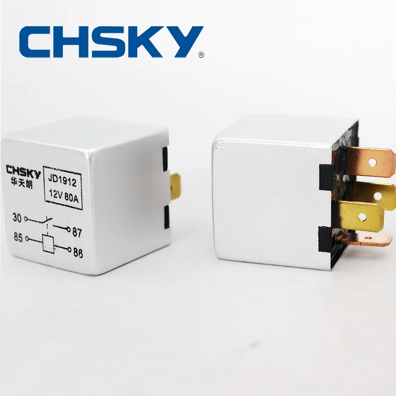 CHSKY 1 Шт. Водонепроницаемый Реле 12 В 4pin 80A СЕРЕБРЯНЫЙ Алюминиевый Сплав авто реле