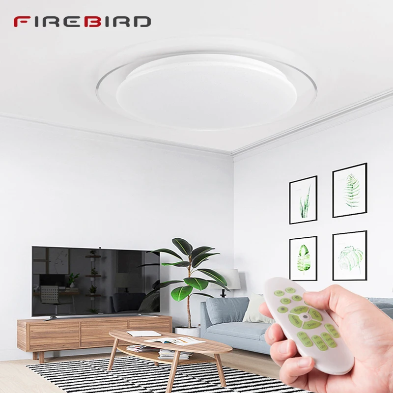 online Modern LED Luzes de teto de Controle Remoto Pode Ser Escurecido 60 25 w 400mm w 550mm Luminária Sala de estar Cozinha quarto Candeeiros de Tecto