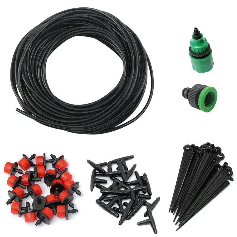 

5m/15m/25m Water Hose Micro Drip Irrigation System Adjustable Dripper Garden Watering Systems DIY Automatic Watering Kits