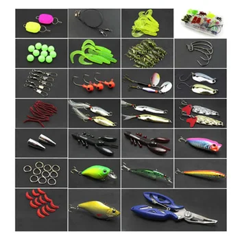 

101pcs Multifunctional Box Lure Kit Big Lure Set Containing Plastic Soft Metal Fishing Tool Hook Combo Im
