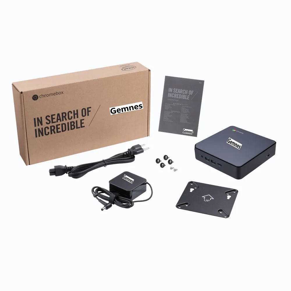 Nuevo Original Chromebox Mini PC Compatible con Windows 10 8th-Gen Intel KBL-U procesador 3865U duales 4 k USB tipo-C la policía de 4G-DDR4 32G-mSATA