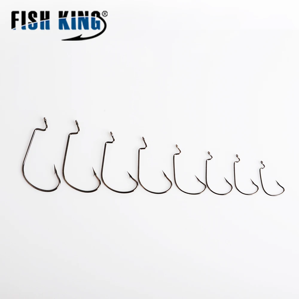

FISH KING High Carbon Steel Fishing hook Size 5/0#4/0#3/0#2/0#1/0#1#2#4# Wide Super Lock Fishhooks Lure Fishing Tackle