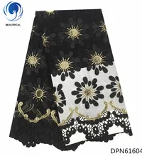 BEAUTIFICAL black guipure lace fabric french mesh lace dress flower embroidered black french lace for lady 5yards/piece DPN616 BEAUTIFICAL black guipure lace fabric french mesh lace dress flower embroidered black french lace for lady 5yards/piece DPN616
