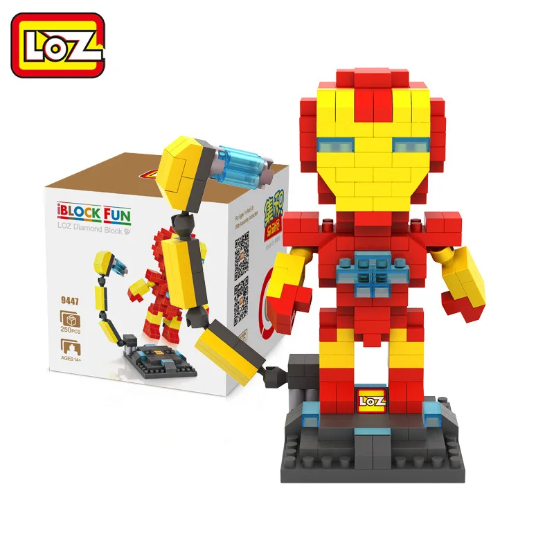 

Hulk iron Man Dragon block Fun plastic Dolls Assembling Micro Diamond LOZ Building Blocks Toys Educational Gifts Children Kids