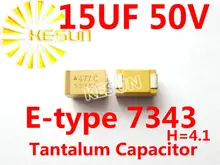 156T 15UF 50V E type 7343H 2917 SMD Tantalum font b Capacitor b font Connector TAJE156K050RNJ