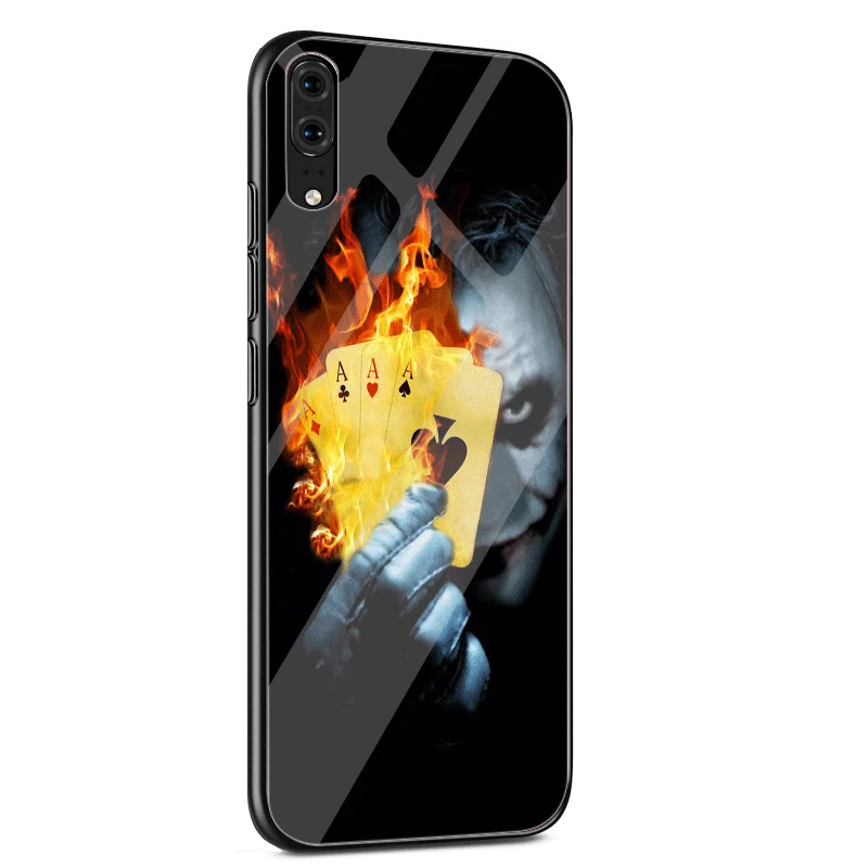 Стеклянный чехол для телефона Huawei Mate Honor 8X 9 10 7A 20 P30 P20 P10 Lite Pro P Smart Cover Poker Game Pair Kings Art