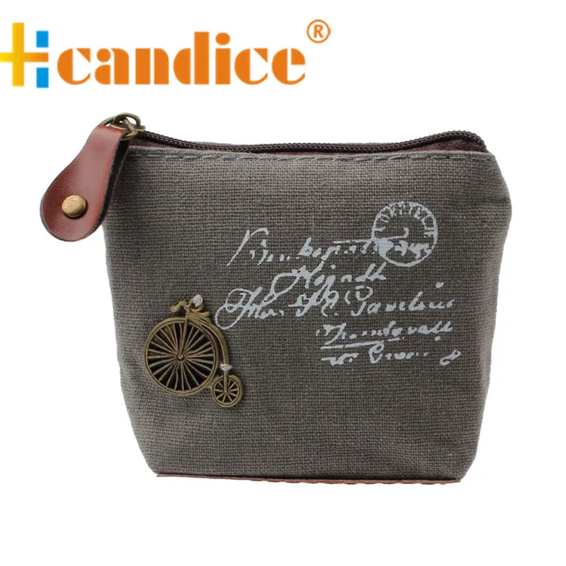  Brand new Coin Purses High quality Girl Retro Eiffel Tower Coin Bag Canvas Wallet Handbag 2016 Gift 1pcs 