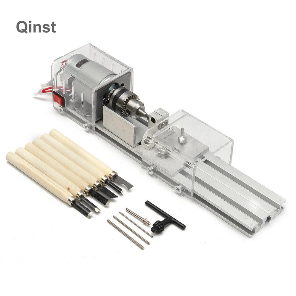 

CNC Mini Lathe Machine Tool 100W DIY Wood Working Wood Lathe CNC Milling Machine Grinding And Polishing Drill Tool Without Power