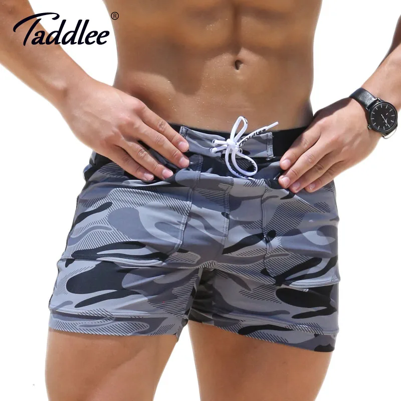 

Taddlee Brand Sexy Men's Swimwear Swimsuits Man Plus Big Size XXL Camouflage Basic Swimming Beach Long Board Shorts Boxer Men