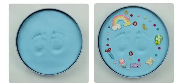 15 шт./компл. отпечаток руки ребенка сувениры безопасный нетоксичный младенец мягкий легко сделать глину руки и след Набор новорожденных
