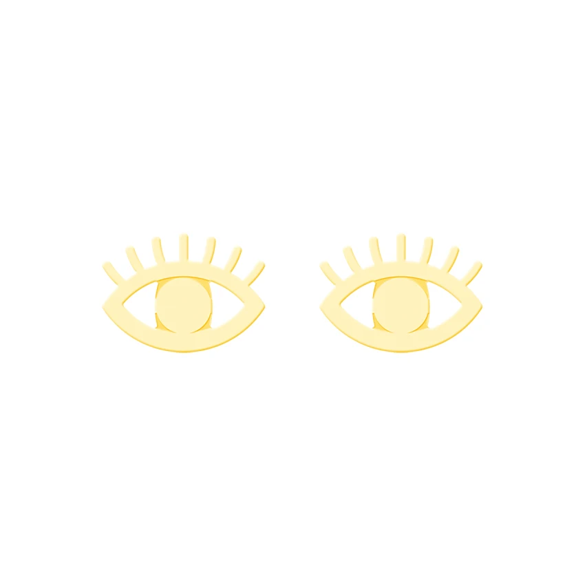 

ACEBFEET Fashion Gold Women Jewelry Tiny Cute Eyebrow Eye Stud Earrings Gift for Girl Lady Statement Earrings boucles d'oreilles
