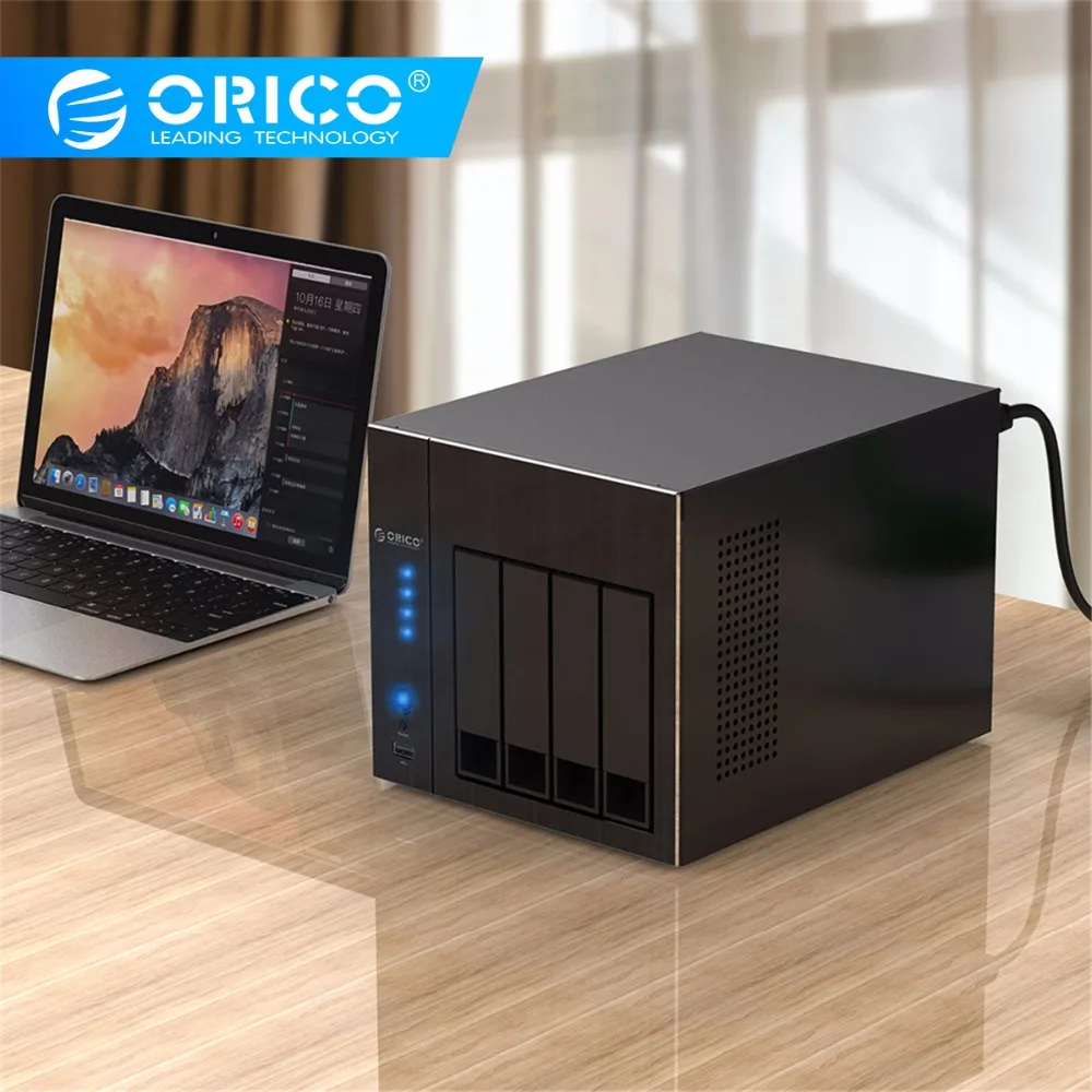 ORICO HDD корпус 2,5 3,5 ''4 Bay сети хранения данных с RAID док-станции Gen7 USB3.0 HDMI RJ45 аудио SSD случай HDD