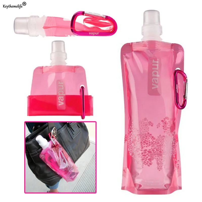 

1PCS Folding Water Bottles Outdoor Camping Mountaineering Tourism Hiking Drinking Water Kettle Random Color D4