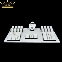 Дисплей ювелирных изделий белый из искусственной кожи ожерелье Кулон Стенд держатель ювелирных изделий 108*50*23 см Показать Чехол Органайзер чехол