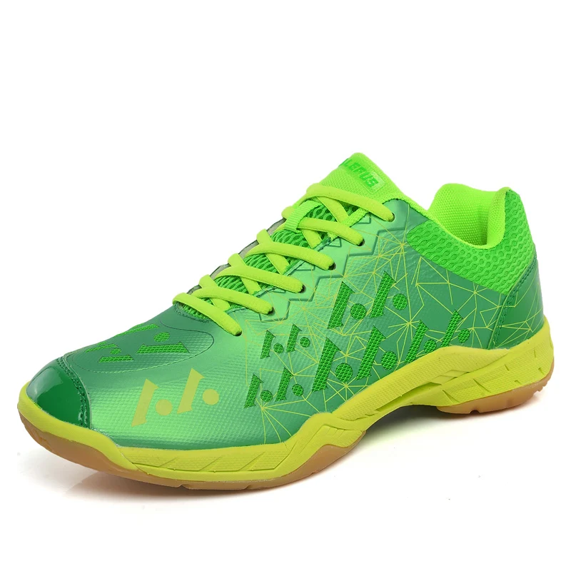 Новая мужская обувь для бадминтона, дышащая легкая спортивная обувь для помещений, теннисные кроссовки для бадминтона, синие, зеленые мужские кроссовки - Цвет: Green