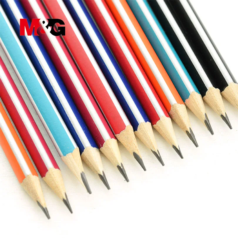 

M&G HB Pencils 12PCS Set Wood Standard Pencils Stationery School Office Supplies Potloden Potlood Simple Pencils For Children