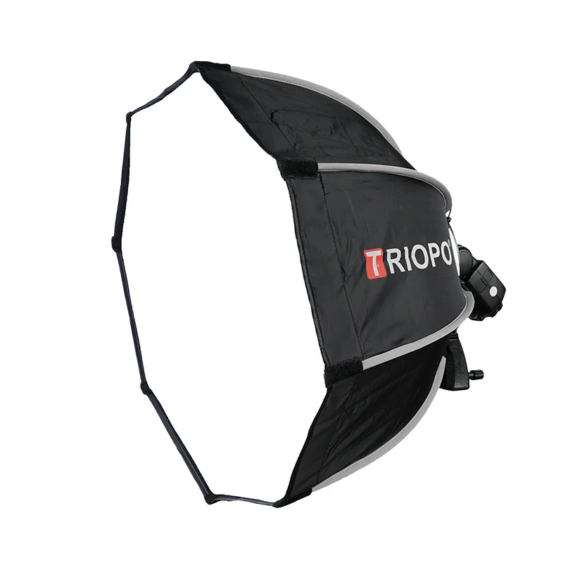 Ceny TRIOPO 55cm Octagon parasol Softbox z uchwytem do Godox On Camare Flash speedlite fotografia studio akcesoria miękkie pudełko