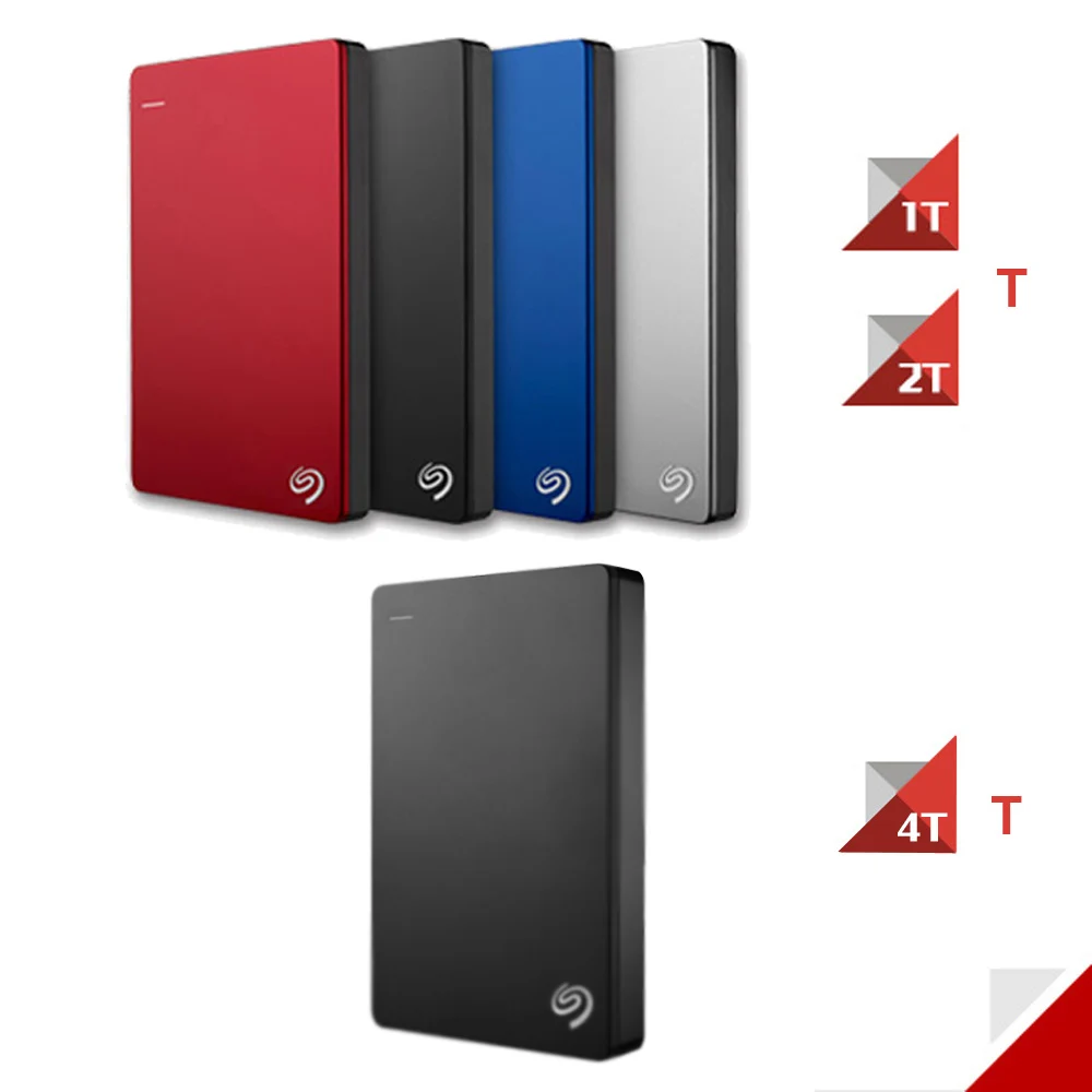 Seagate внешний HDD 1 ТБ 2 ТБ 4 ТБ резервного копирования плюс тонкий USB 3,0 2," Портативный внешний жесткий диск для настольного компьютера ноутбука STDR1000301