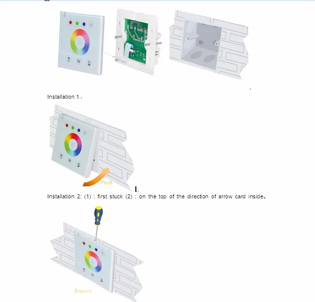 Installation manual controller