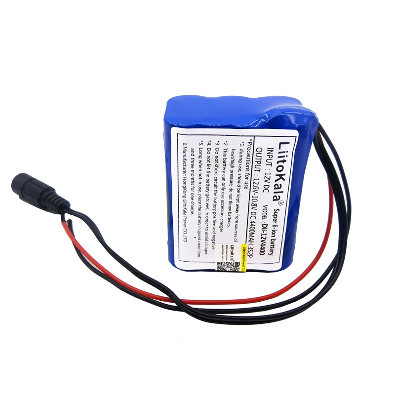 HK LiitoKala 12V 2200mah 3000mAh 6800mah 9800mah 10ah 18650 Li-lon DC 12V Супер перезаряжаемый аккумулятор