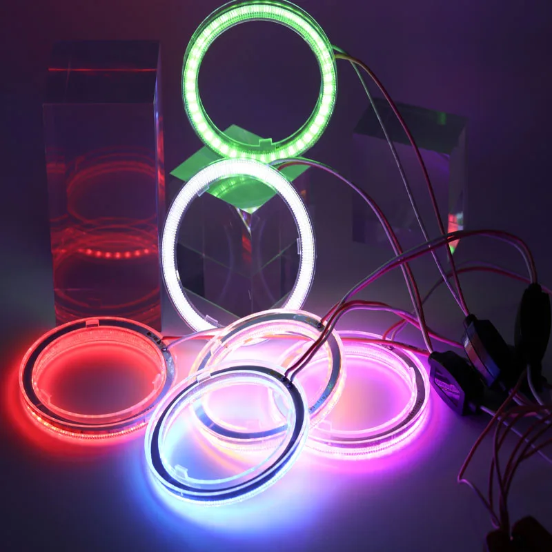 

Mling Car LED lights Headlight Circle Car headlights Modification COB Angel eye Aperture Angel eye Fog Lights