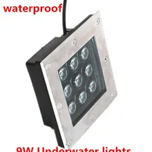 20 шт. 9 Вт квадратный светодиодный подземные лампы Похоронен свет напольный свет на первом этаже встраиваемый светильник AC85-265V Первый Похоронен Свет