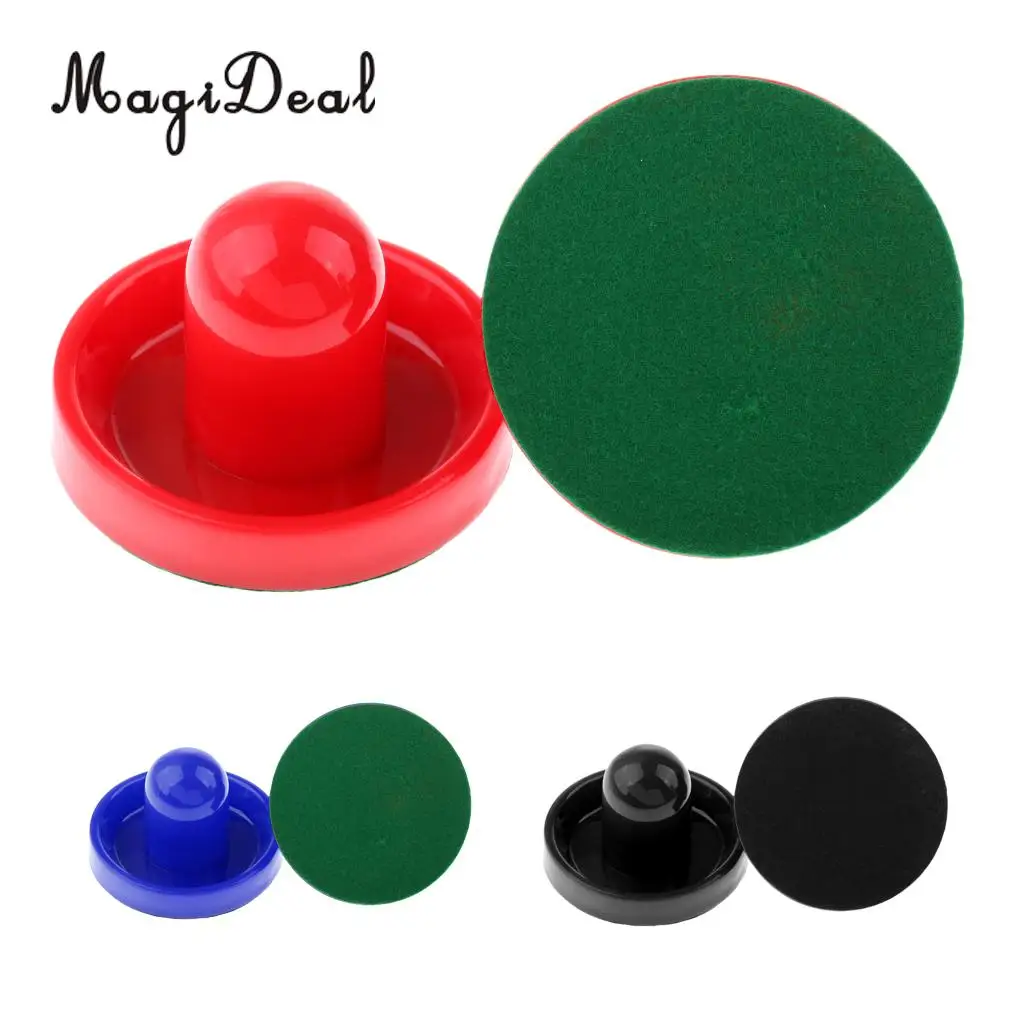 2 Pieces Air Hockey Felt Pushers Goalie Handles Paddles Replacement with Home Tables for Full-size Air Hockey Games