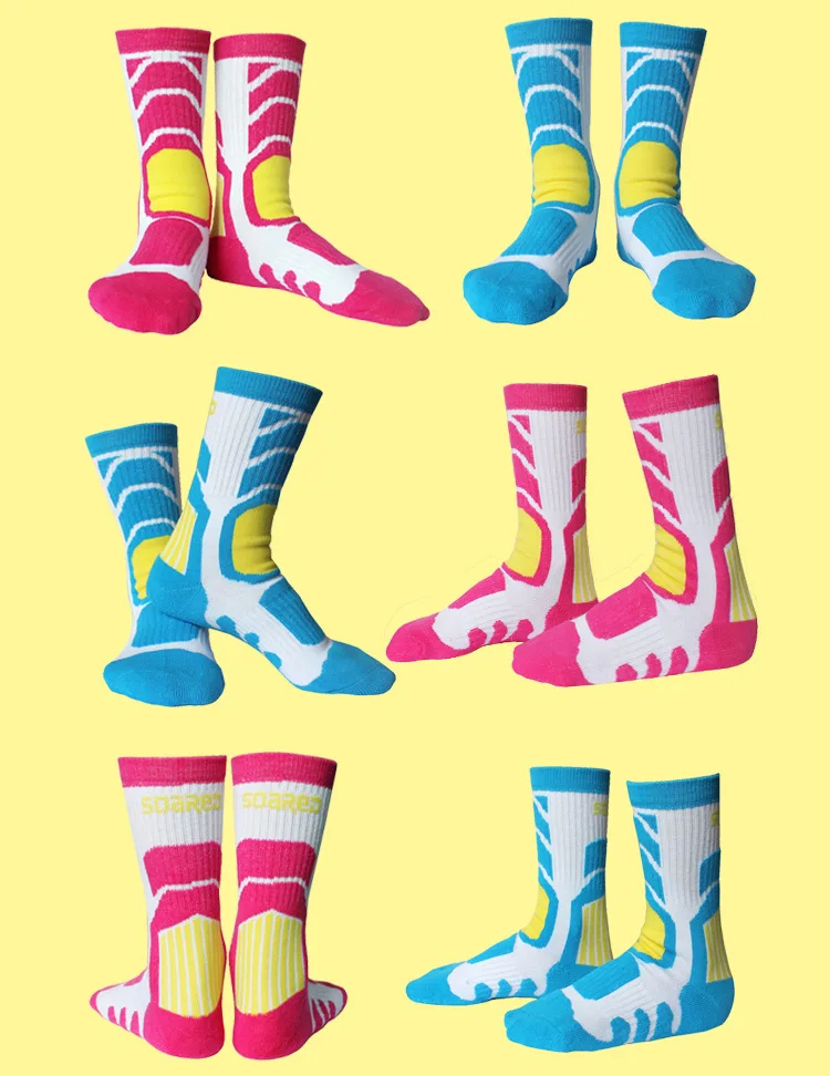 1 пара Детские женские зимние дышащие спортивные носки впитывающие влагу для велосипедного спорта носки для коньков