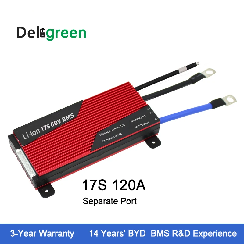 

17S 60V BMS for 18650 protective circuit board rated 3.7V Li-ion lifepo4 battery pack for ebike,scooter, street lights
