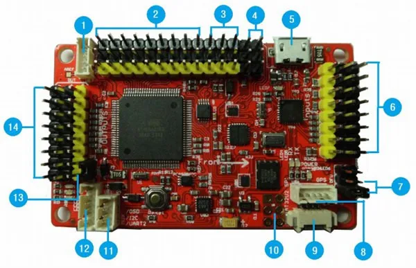 Build-in Compass Flight Controller Board Bent Pin F17884 APM2.8 APM 2.8 No
