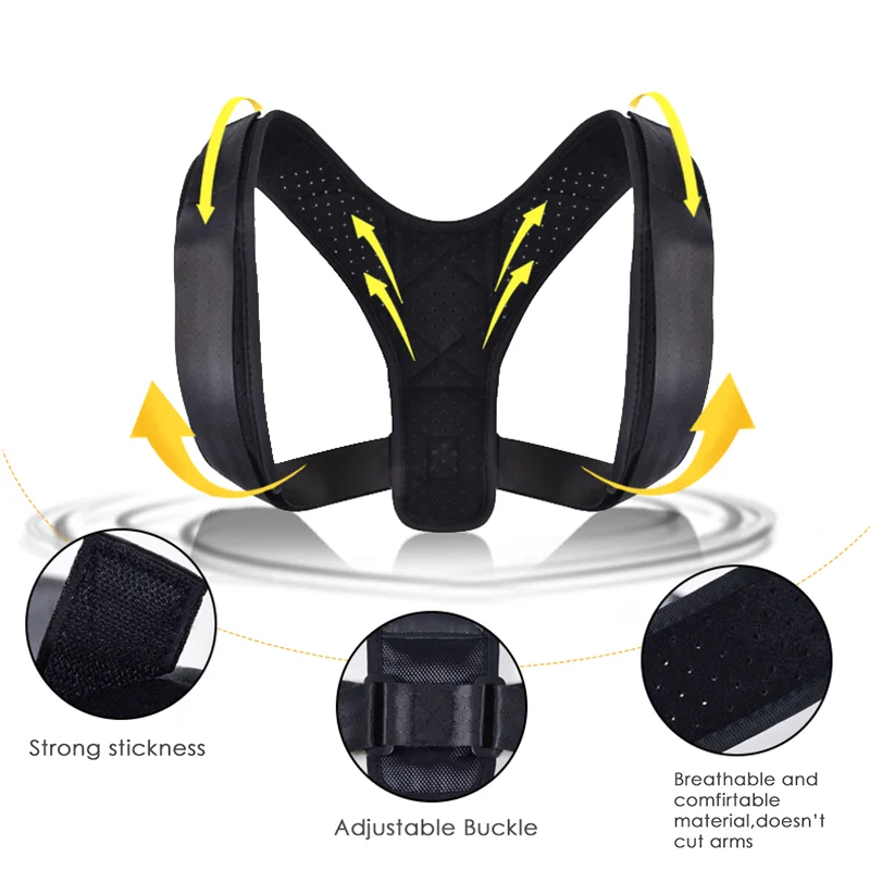 

Adjustable Back Aligner Posture Aligner Back Shoulder Lumbar Support with Posture Correction To Prevent Strained Back Protector