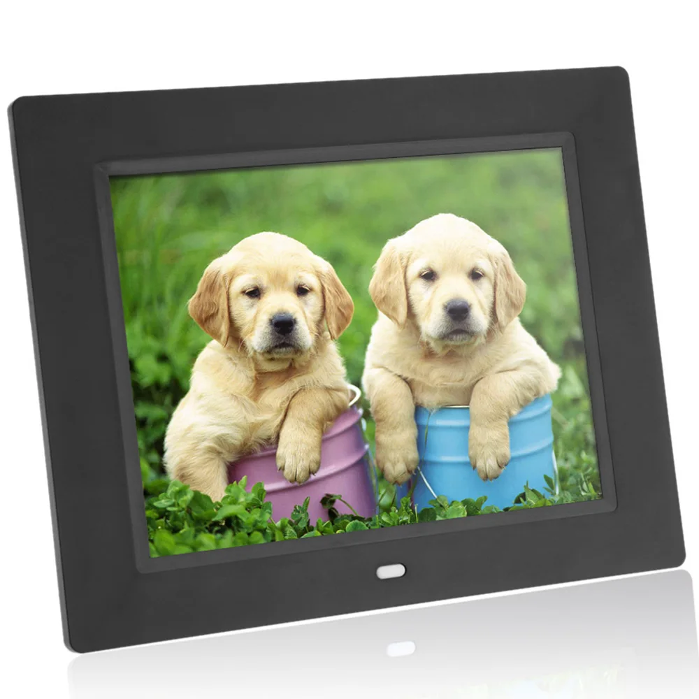 ES сток 8 ''ультратонкий HD TFT-LCD Цифровая фоторамка Будильник MP3 MP4 киноплеер с пультом дистанционного рабочего стола