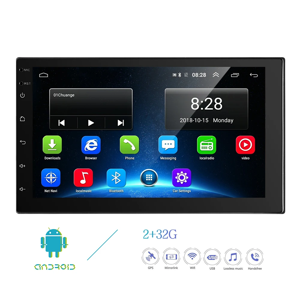 Perfect AMPrime 2 din Car Multimedia 7" Android 2G+32G Car Radio GPS Navigation WIFI Bluetooth FM MP5 Player Support 4G LTE SIM Network 1