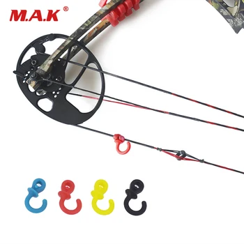 

New 4pcs Compound Bow String Stabilizer Bowstring Damper Sliencer Stop Shock and Noise Oscillation for Archery Hunting Shooting