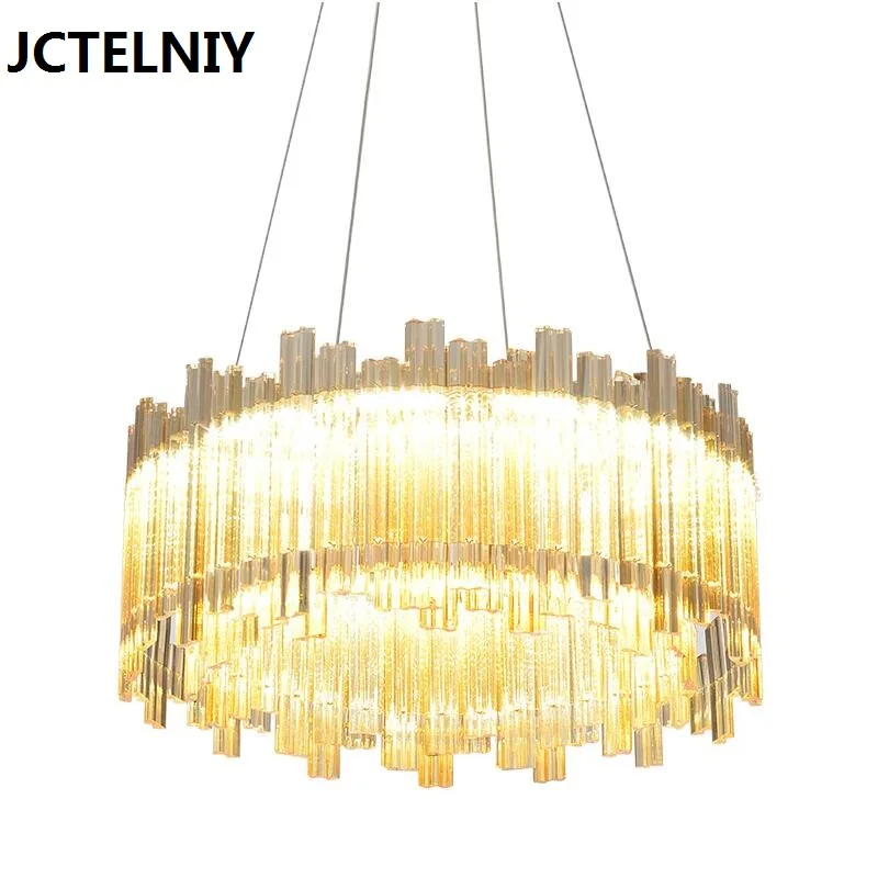 

LED Crystal Chandelier Light for Aisle Porch Hallway Stairs Crystal Ring dining light wth LED Light Bulb 24w/20w 100% Guarantee